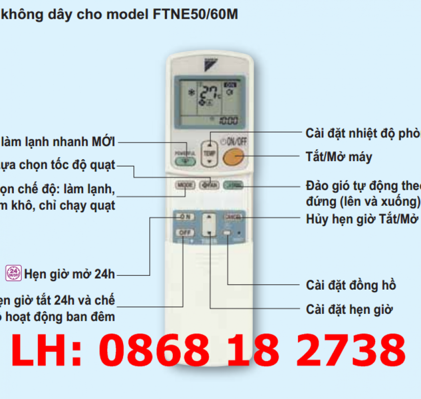 Remote Máy Lạnh Điều Khiển Máy Lạnh Chính Hãng Tại Tphcm