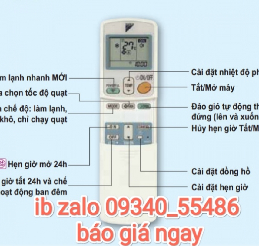 Remote Máy Lạnh Điều Khiển Máy Lạnh Chính Hãng Tại Tphcm