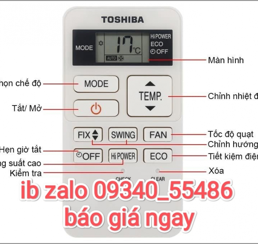 Remote Máy Lạnh Điều Khiển Máy Lạnh Chính Hãng Tại Tphcm