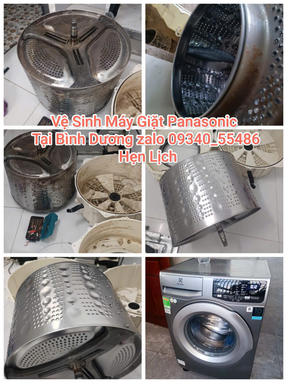 vệ sinh máy giặt panasonic tại bình dương